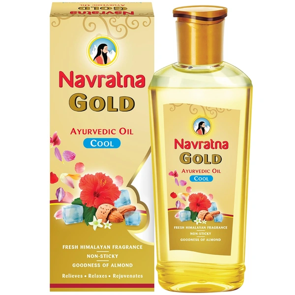 NAVRATNA GOLD AYURVEDIC OIL COOL 300ML