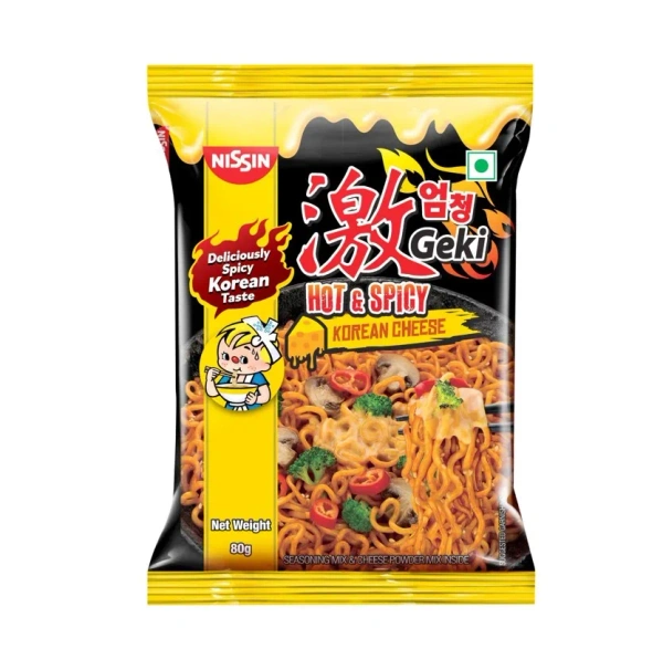 NISSIN HOT & SPICY KOREAN CHEESE 80G