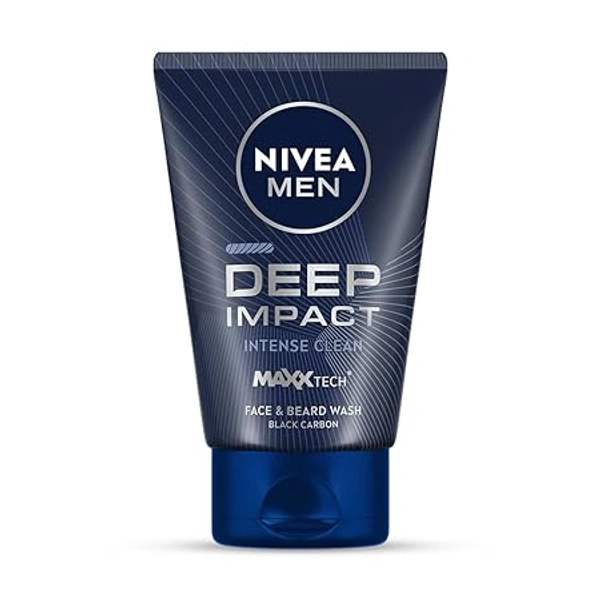 NIVEA MEN DEEP IMPACT FACE & BEARD WASH 100G