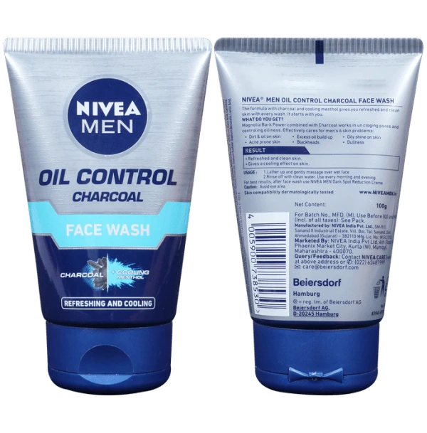 NIVEA MEN OIL CONTROL CHARCOAL FACE WASH 100G