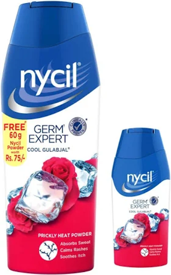 NYCIL GERM EXPERT COOL GULABJAL FREE 60G NYCIL POWDER 150G