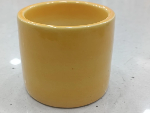 PIPE YELLOW CERAMIC POT