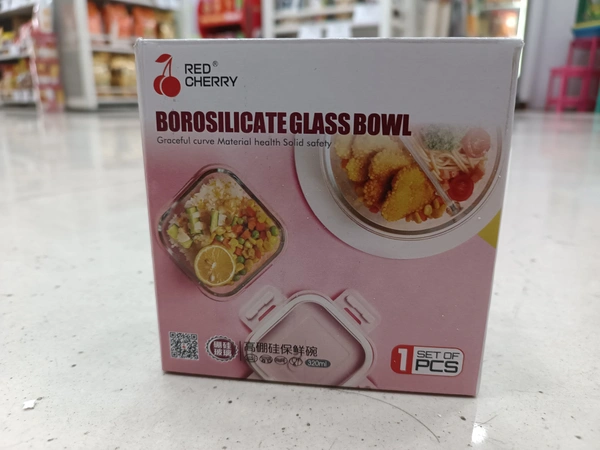 RED CHERRY BOROSILICATE BOWL 1
