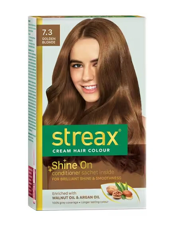 STREAX CREAM HAIR COLOUR 7.3 GOLDEN BLONDE