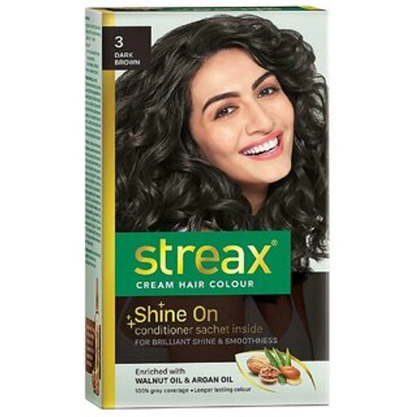 STREAX CREAM HAIR COLOUR DARK BROWN 3