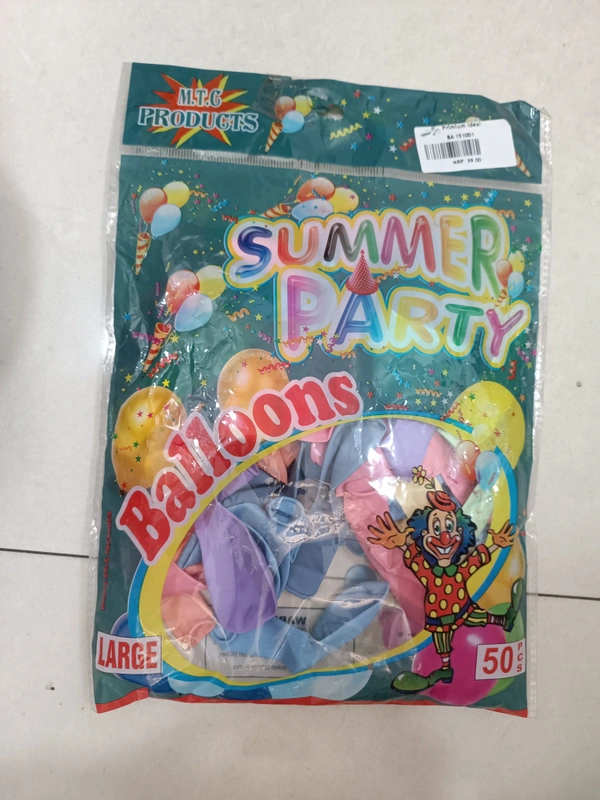 SUMMER PARTY MUTIL COLOUR BALLOONS