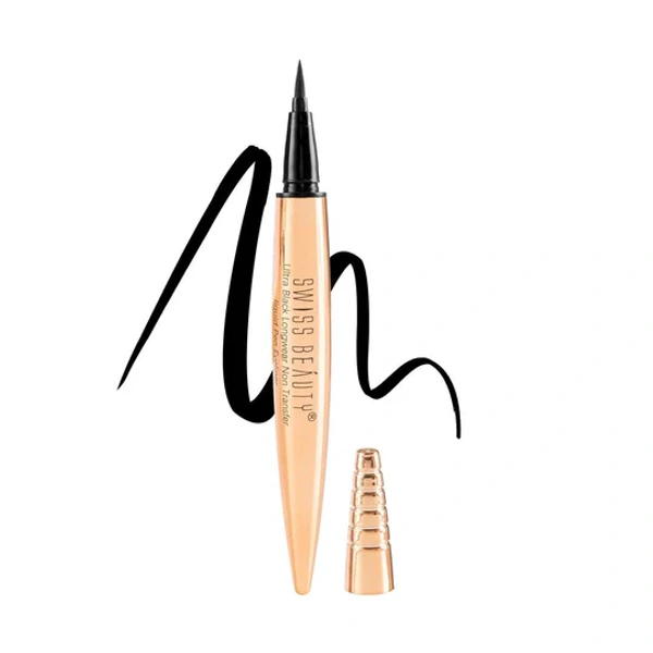 SWISS BEAUTY ULTRA BLACK LONGWEAR NON TRANSFER LIQUID PEN EYELINER