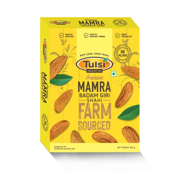 TULSI IRANIAN MAMRA BADAM GIRI SHAHI FARM SOURCED 250G