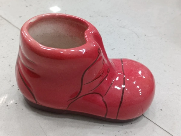 VINTAGE RED BOOT PLANTER
