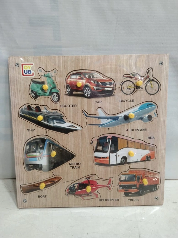 WOODEN TOYTUB PUZZIE TRAY