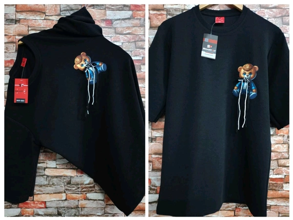 Teddy T-Shirt - M L XL, Navy Blue