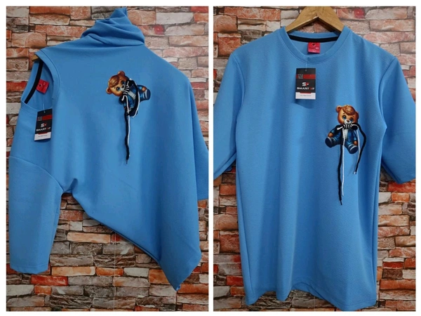 Teddy T-Shirt - M L XL, Navy Blue