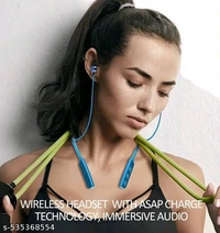 Trending Anc Geming Neckband Headphone With 50H Battery Backup  - Blue