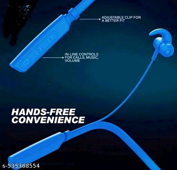 Trending Anc Geming Neckband Headphone With 50H Battery Backup  - Blue