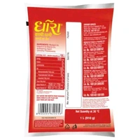 Dhara Kachi Ghani Mustard Oil 1 L (Pouch)