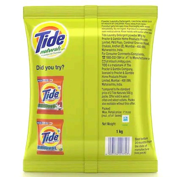 Tide Naturals Lemon & Chandan Detergent Powder 1 kg