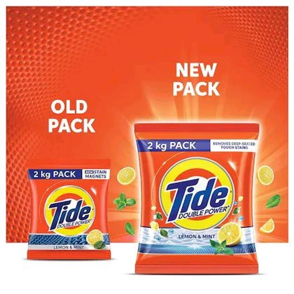Tide Plus Double Power Lemon & Mint Detergent Powder 2 kg