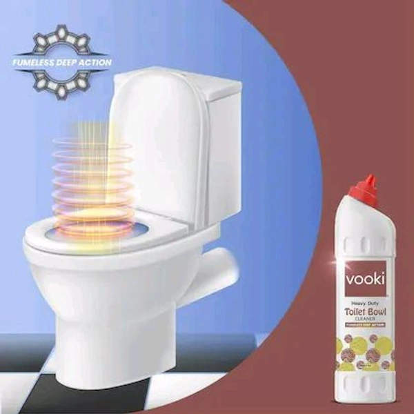 Vooki Heavy Duty Toilet Bowl Cleaner Fumeless Action 500ml Pack of 1