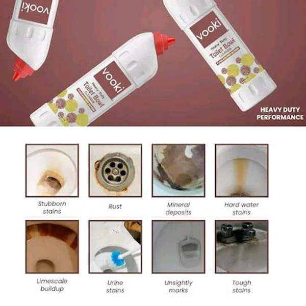 Vooki Heavy Duty Toilet Bowl Cleaner Fumeless Action 500ml Pack of 1