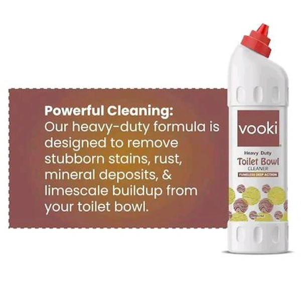 Vooki Heavy Duty Toilet Bowl Cleaner Fumeless Action 500ml Pack of 1
