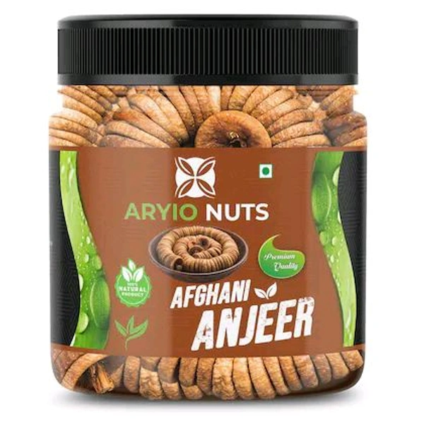 ARYIONUTS Premium Organics Dry Fruits Afghani Anjeer - 500gm | Dried Figs | Natural, Rich in Iron, Fibre & Vitamins Anjeer Figs | Afghanistan Anjir Dry Fruit Jar Pack - (500gm)
