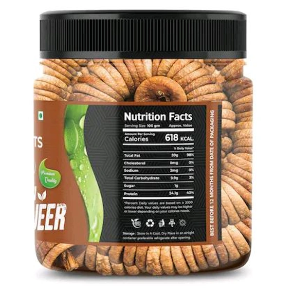 ARYIONUTS Premium Organics Dry Fruits Afghani Anjeer - 500gm | Dried Figs | Natural, Rich in Iron, Fibre & Vitamins Anjeer Figs | Afghanistan Anjir Dry Fruit Jar Pack - (500gm)