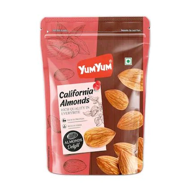 Tum Yum YUM YUM California Almonds 500 g, Badam Dry Fruits, 2 Times Crunchier