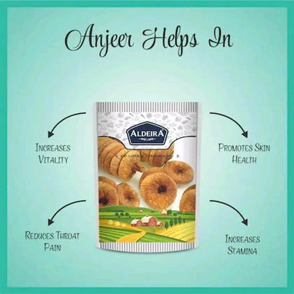 Aldeira Natural Dry Anjeer (500g x 2) | Premium Dried Figs | Healthy Snack Pack of 2