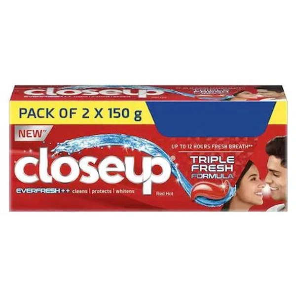Closeup Everfresh+ Red Hot Gel Toothpaste 150 g (Pack of 2)