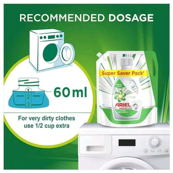Ariel Matic Front Load Liquid Detergent Refill Pouch 2 L