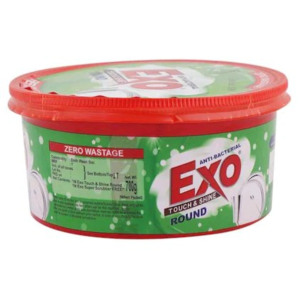 Exo Touch & Shine Anti-Bacterial Dishwash Bar 700 g (Pack of 2) (Free scrubber)