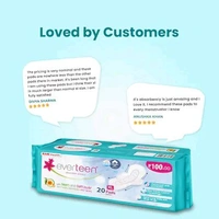 everteen XL Sanitary Pads with Neem & Safflower, Cottony-Dry Top Layer for Women- 3 Pack (60 Pads)