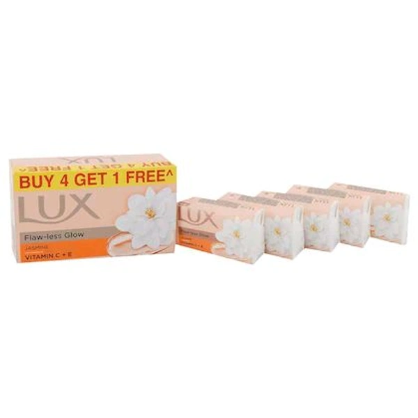 Lux Jasmine & Vitamin E Velvet Glow Skin Soap Bar 150 g (Buy 4 Get 1 Free)