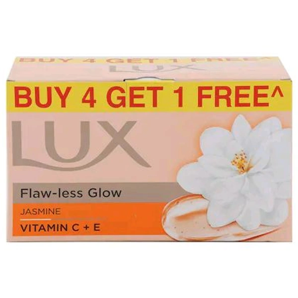Lux Jasmine & Vitamin E Velvet Glow Skin Soap Bar 150 g (Buy 4 Get 1 Free)