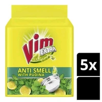 Vim Extra Anti Smell Pudina Dishwash Bar 190 g (Buy 4 Get 1 Free)