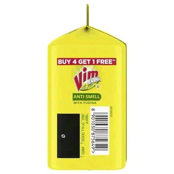 Vim Extra Anti Smell Pudina Dishwash Bar 190 g (Buy 4 Get 1 Free)
