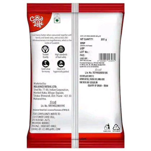 Good Life Whole (W320) Cashews 200 g