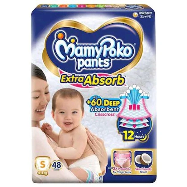 Manypoko MamyPoko Extra Absorb Pants (S) 48 count (4-8 kg)