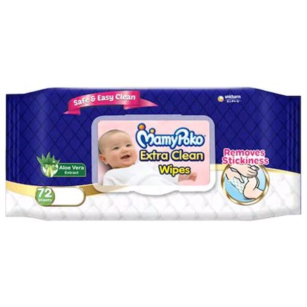 Mamypoko  MamyPoko Aloevera Extra Clean Wipes 72 pcs