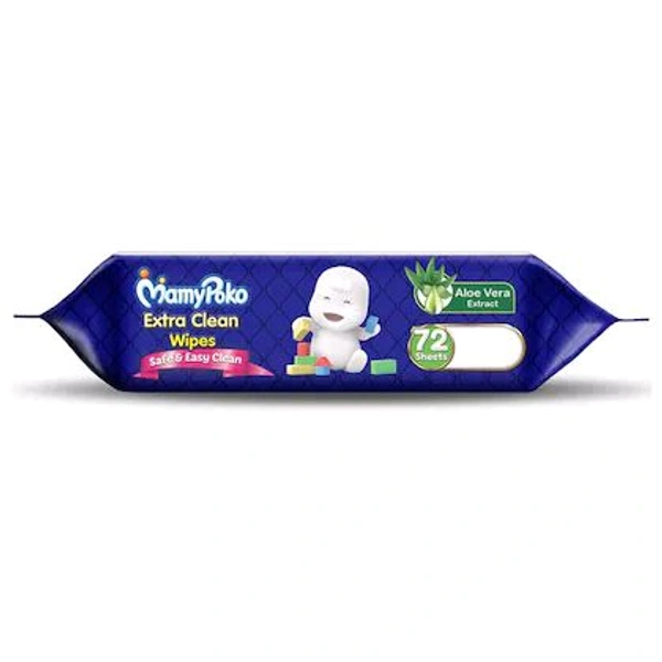Mamypoko  MamyPoko Aloevera Extra Clean Wipes 72 pcs