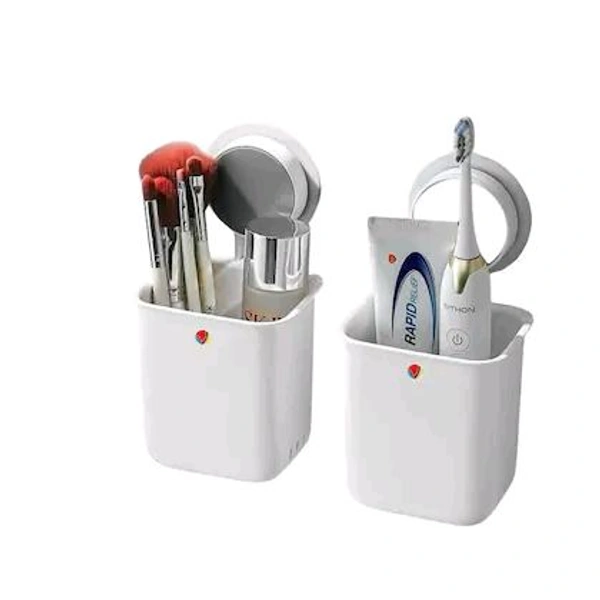 Varniraj Import & Export Household Item Bathroom Wall Mount Bathroom Set Squeezing Toothpaste Brush Holder/Wall Mounted Storage Adhesive Make Up Brush Custom Tooth Paste Holder Multipurpose Pack Of 1