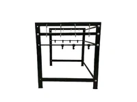 DRY LINE Microwave Oven Stand Adjustable Metal Shelf Rack with Hooks Kitchen Organizer Made in India