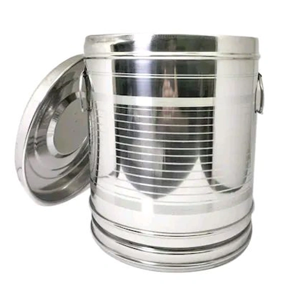 BH Bartan BH BARTAN HUB Stainless Steel Large Rice/Flour(Aatta) Container /Storage Set of 1 (Dishwasher Safe , 30 KG , Tea , Coffee , Sugar Container )