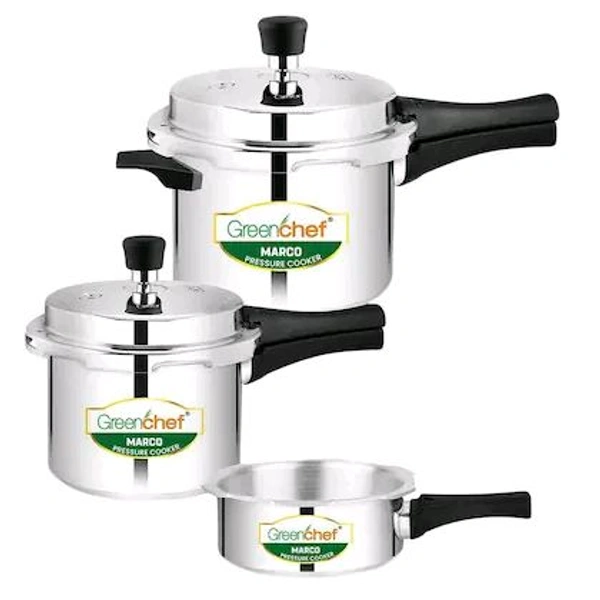 Greenchef Marco Aluminium Pressure Cooker Combo (2,3&5 L)