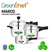 Greenchef Marco Aluminium Pressure Cooker Combo (2,3&5 L)