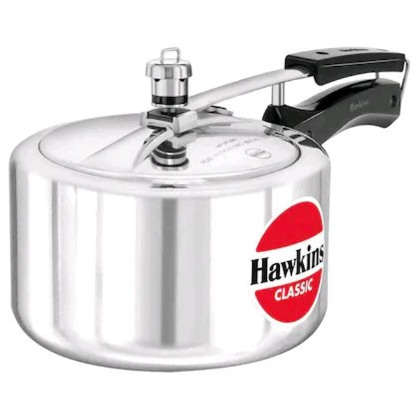 Hawkins 3 Litre Classic Pressure Cooker, Wide Design Pan Cooker, Best Inner Lid Cooker, Silver (CL3W)