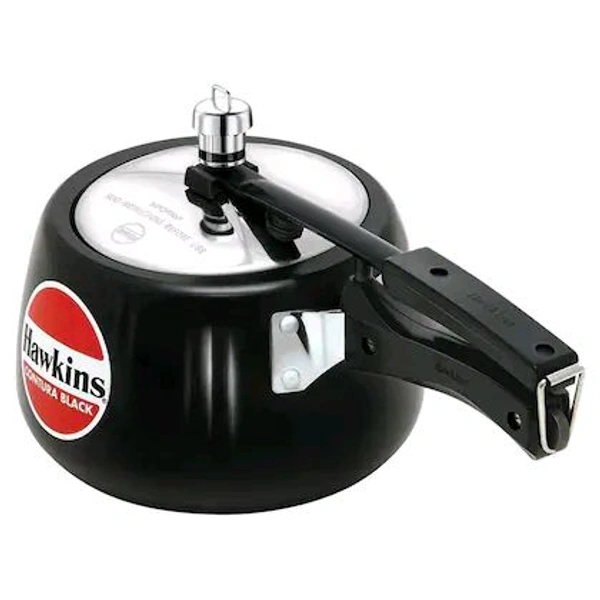 Hawkins 3 Litre Contura Black Pressure Cooker, Hard Anodised Inner Lid Cooker, Handi Cooker, (CB30)
