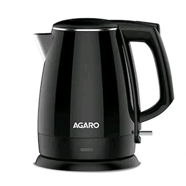 AGARO Royal, 1500W, 1.5L Double Layered Cool Touch Electric Kettle, Black