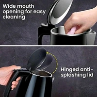 AGARO Royal, 1500W, 1.5L Double Layered Cool Touch Electric Kettle, Black