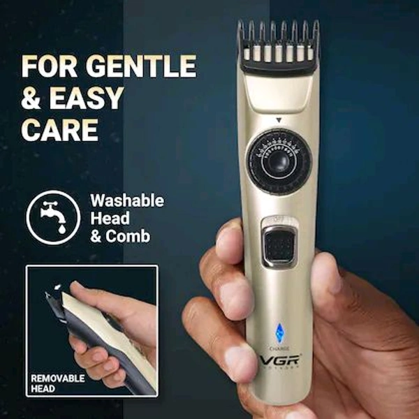 VGR V-031 Professional Hair Trimmer Runtime: 90 min Trimmer for Men (Beige)